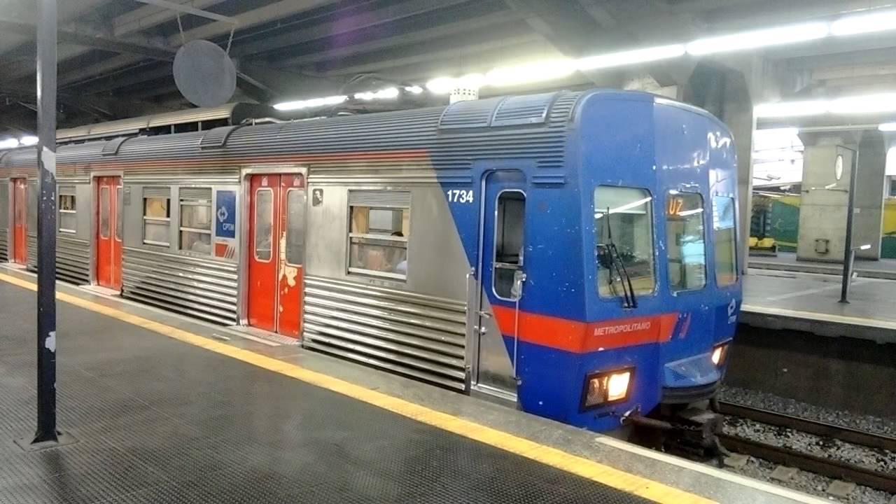 CPTM-SP  Mafersa/Hitachi S&eacute;rie 1700 (1734-1733/1748-1747) Partindo da Esta&ccedil;&atilde;o Palmeiras-Barra Funda