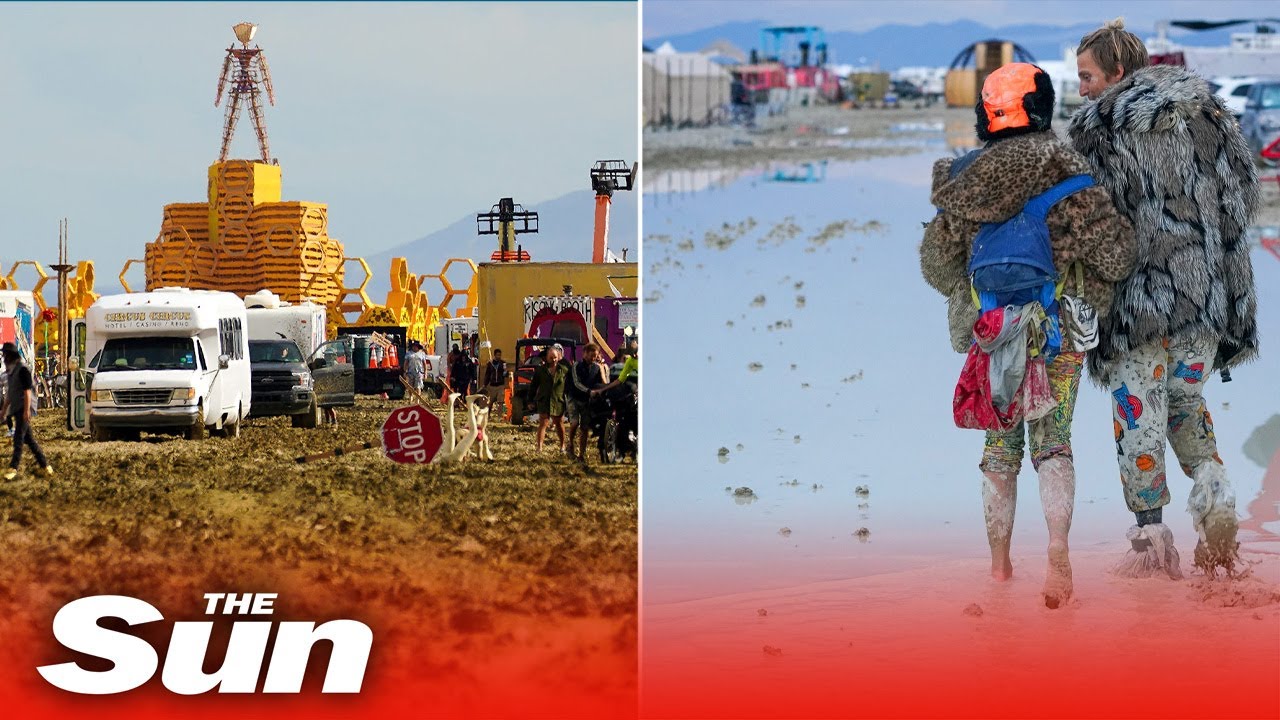 Burning Man: Rain storms cause chaos as one dies & 73,000 told to shelter in place due to mud