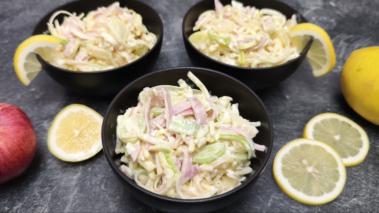 Salat mit Ananas und Sellerie | Салат с ананасом и сельдереем