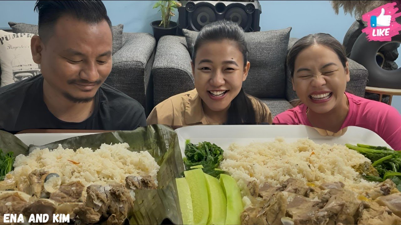 Mukbang with my Husband and bestie | Talk show 🤭 | Local chicken mukbang | Northeast Naga Mukbang