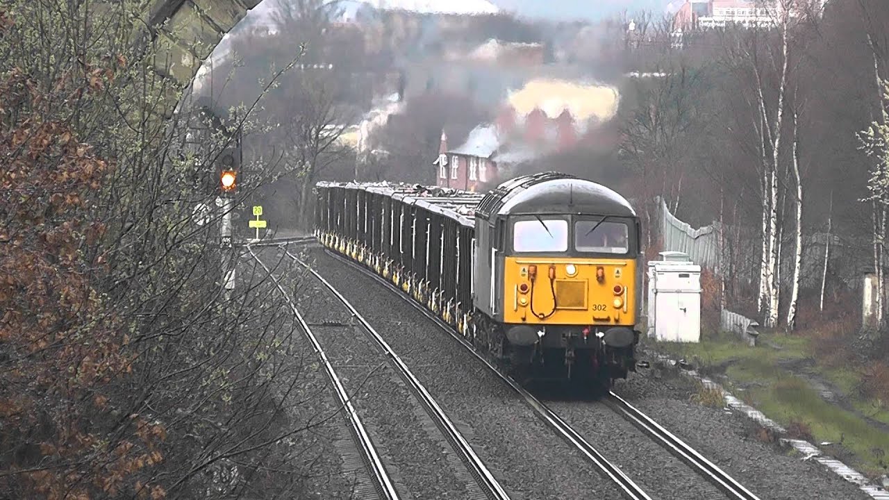 Screaming Grid 56302 Ups the Power at Oakenshaw on 6Z70 Shipley Crossley Evans - Cardiff Tidal