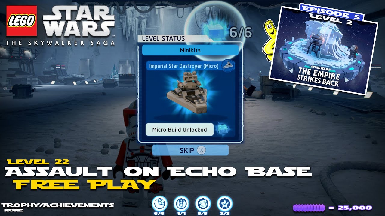 Lego Star Wars The Skywalker Saga: Lvl 22 Assault on Echo Base FREE PLAY - HTG