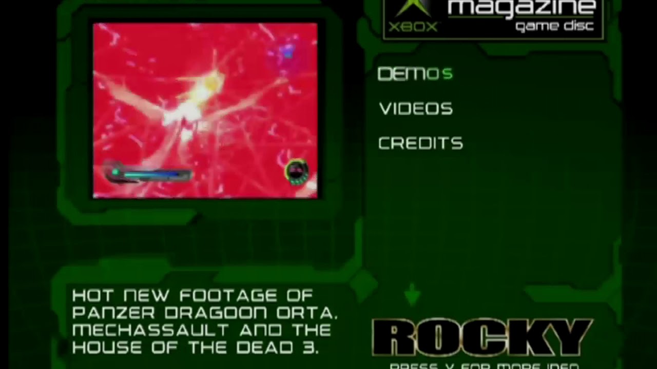 Official UK Xbox Magazine Game Disc 10 Menu