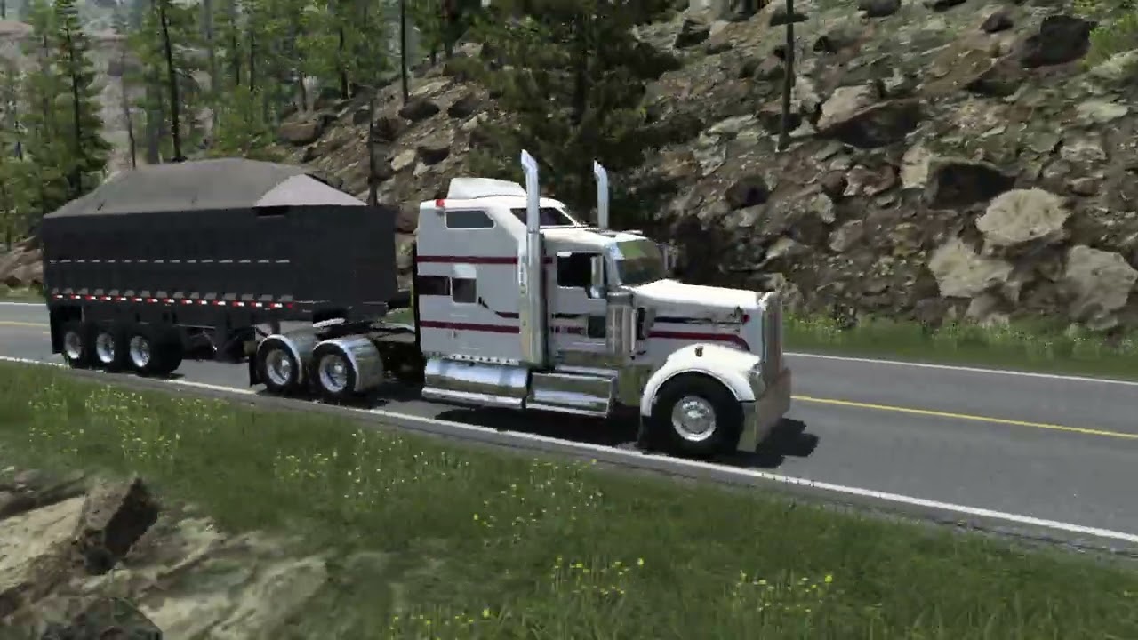 Custom Kenworth w900 Truck// Convoy //American Truck Simulator //CAT 3406e 2ws//ATS  V 1.55