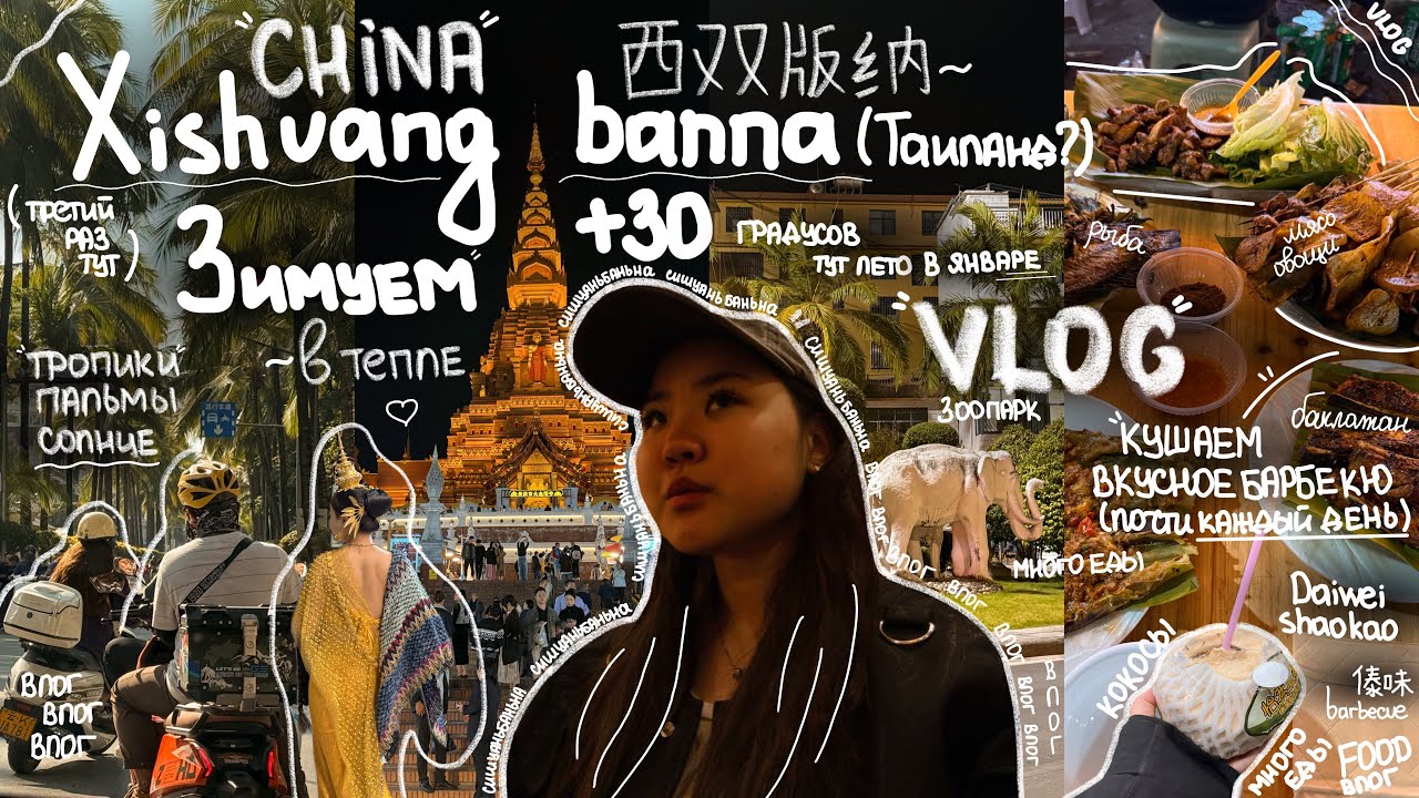 Сишуаньбаньна 西双版纳🐘🇨🇳|| китайский Таиланд , где нет толпы туристов / зимовка, пальмы,барбекю | влог 