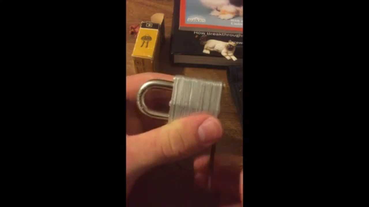 Master Lock Challenge Opened with Guitar Pick