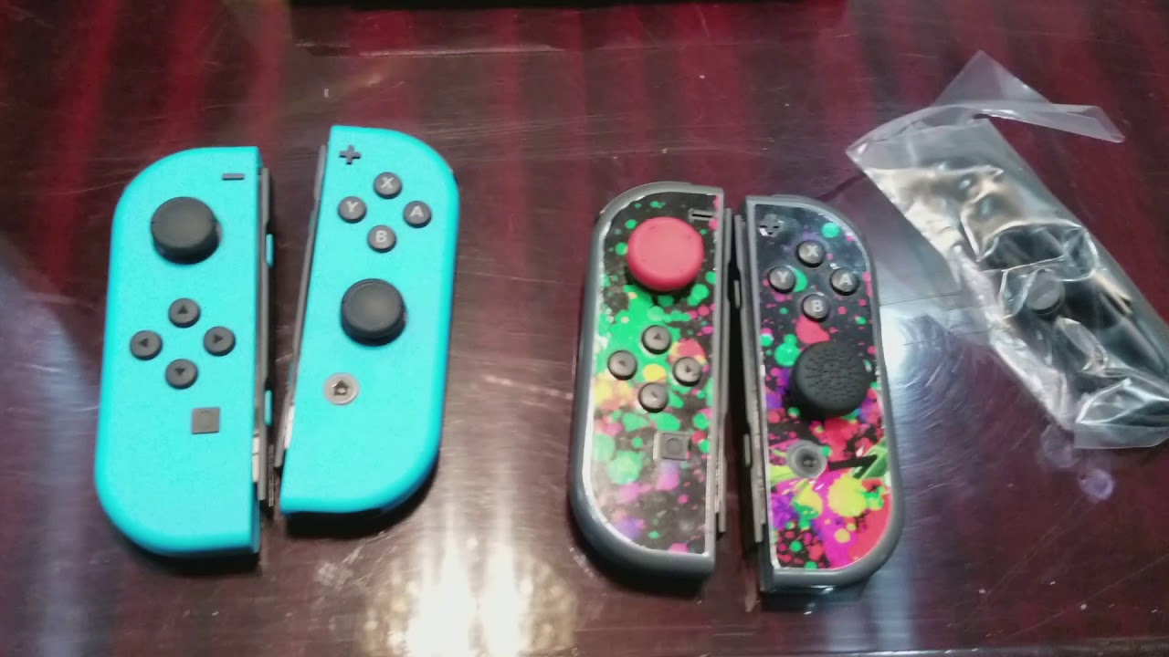 New Nintendo switch neon blue joycons unboxing