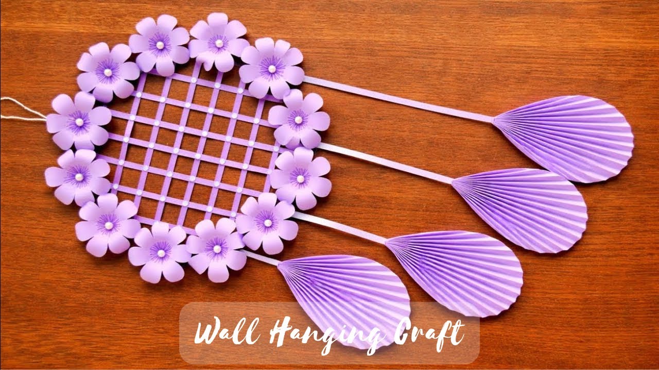 Unique Flower Wall Hanging / Quick Paper Craft For Home Decoration Easy Wall Mate DIY Wall Decor