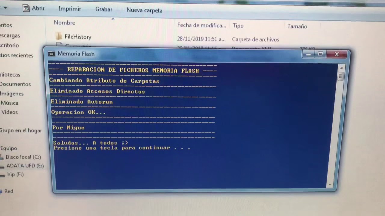 LIMPIAR MEMORIA USB CON SOFTWARE DE TERCEROS