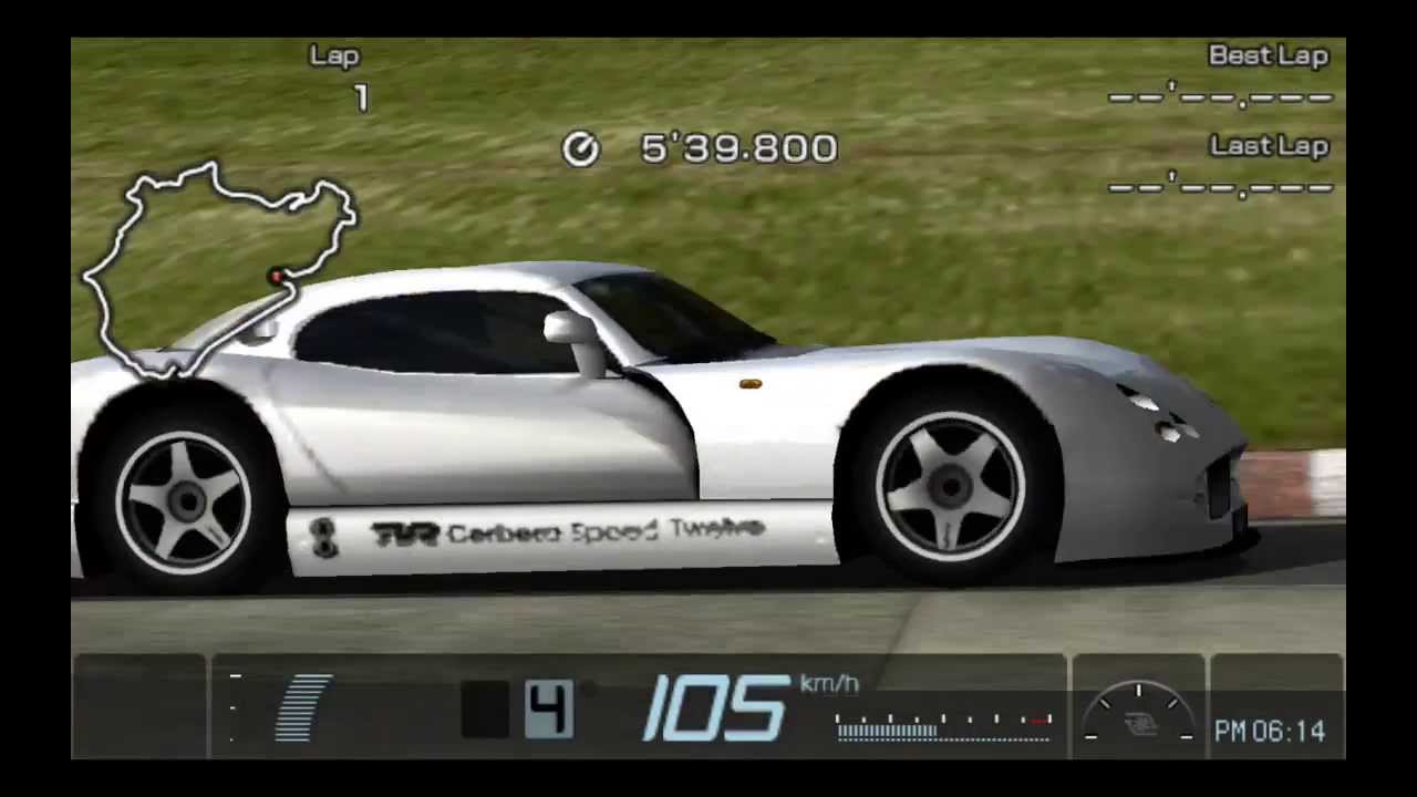 Gran Turismo PSP TVR Cerbera Speed 12 '00 Time Trial Nurburgring Nordshleife
