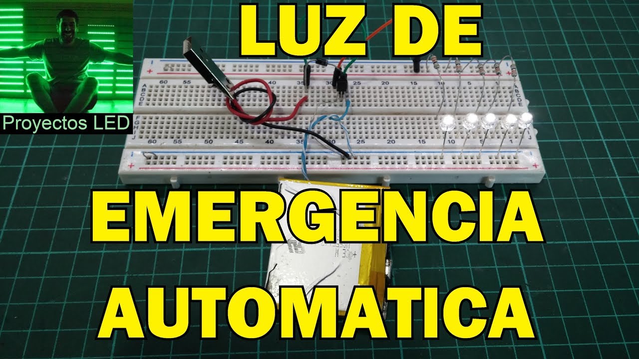 Luz de emergencia casera, automatica, muy facil de hacer