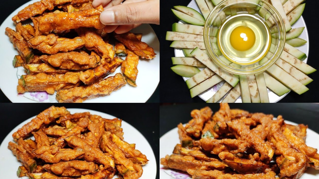 ফ্রেঞ্চ ফ্রাই রেসিপি | Crispy Egg French Fries Recipe | Easy Snacks Recipe | Eggplant Snacks