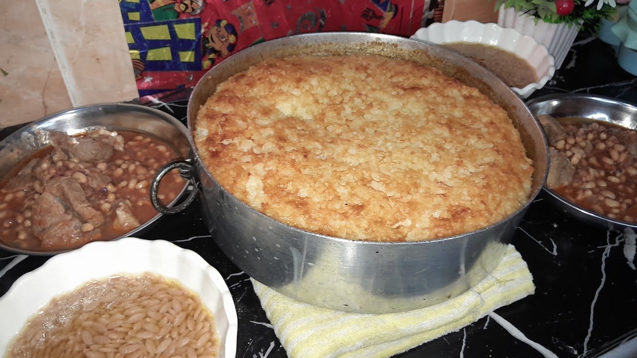 طريقه لوبيا بلحمه رز معمر شوربه لسان عصفور
