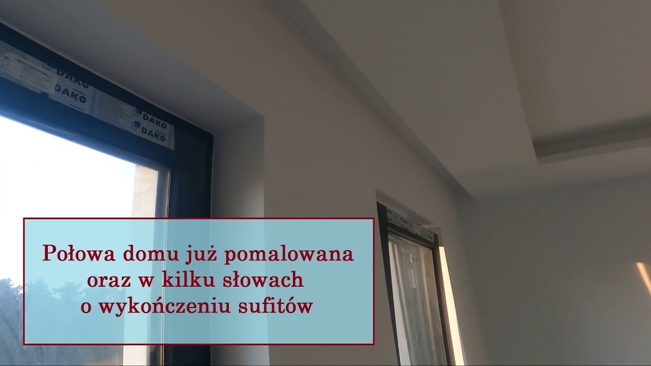 RD 061 Połowa domu juz pomalowana oraz w kilku słowach o wykończeniu sufitów