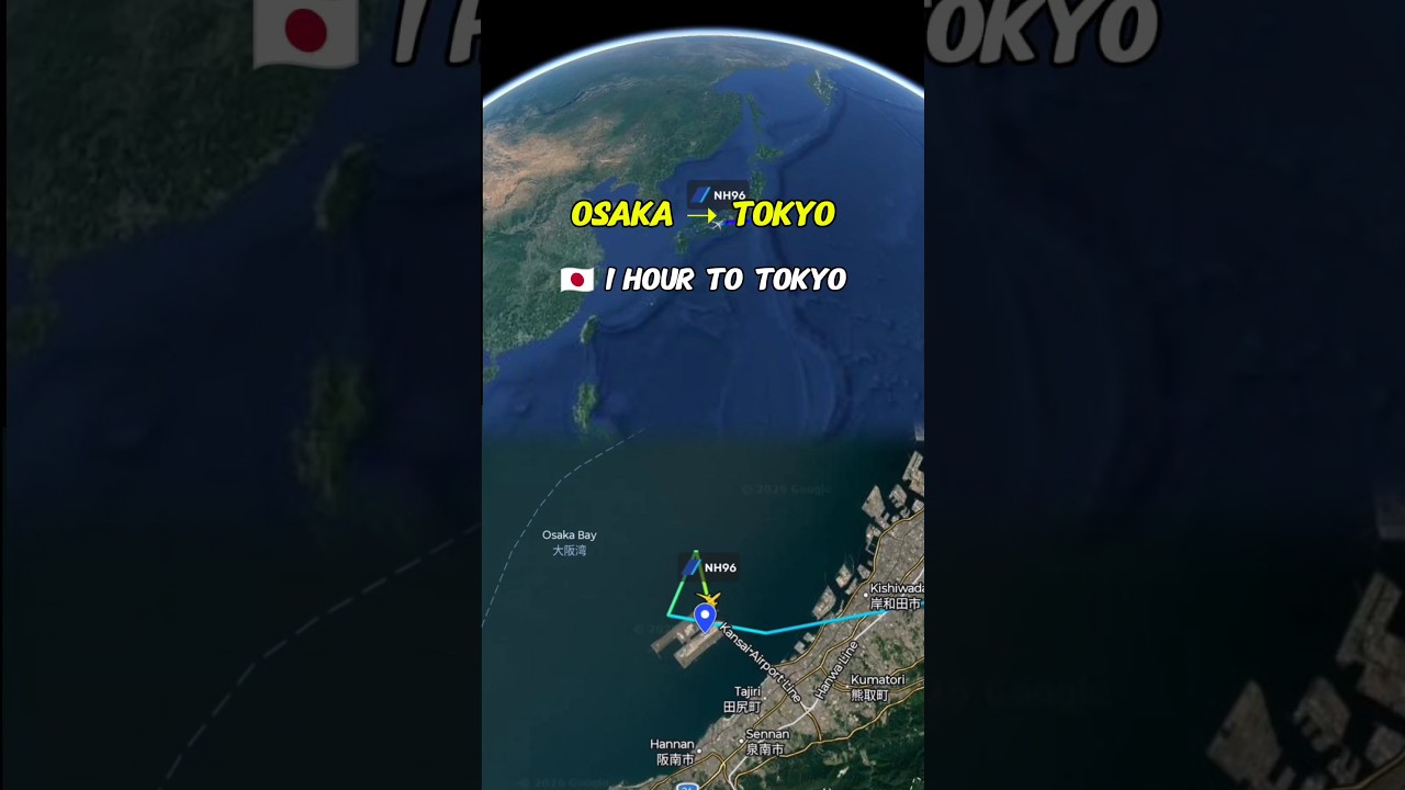 Osaka to Tokyo ✈️ ANA NH96 | 1 Hour Japan Domestic Flight