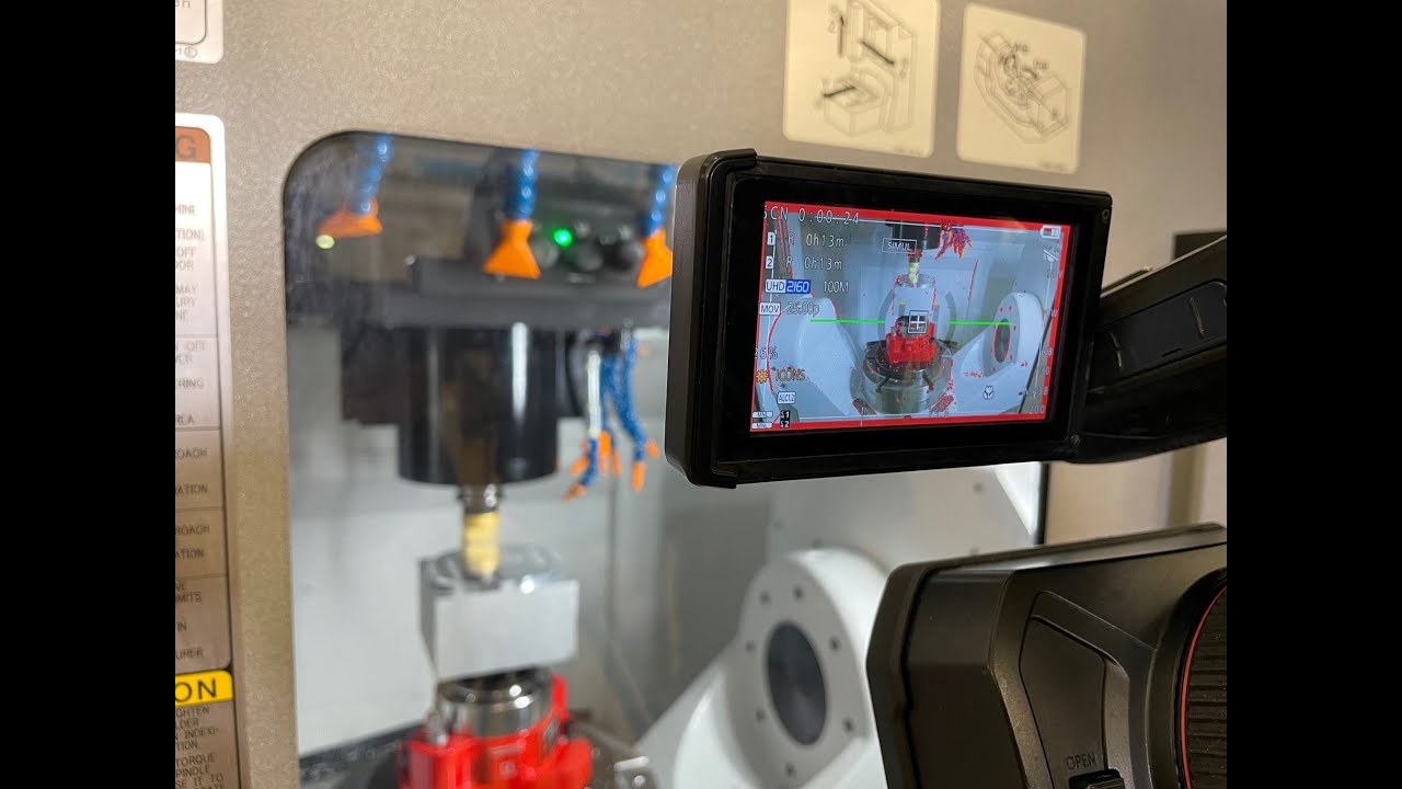 OKUMA 5 axis - watch it cut!!