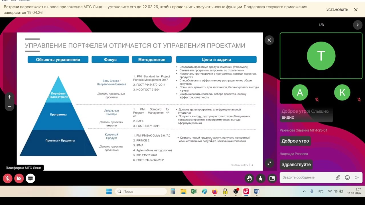 10 лекция по администрированию проектов