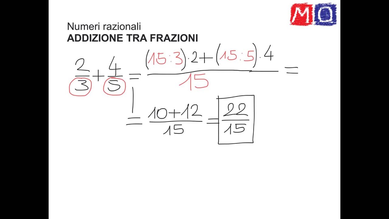 Addizione tra frazioni