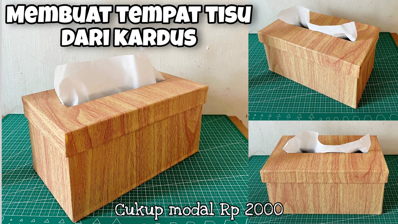 TERNYATA BEGINI !!! CARA MEMBUAT TEMPAT TISU DARI KARDUS BEKAS | IDE KREATIF DARI BARANG BEKAS