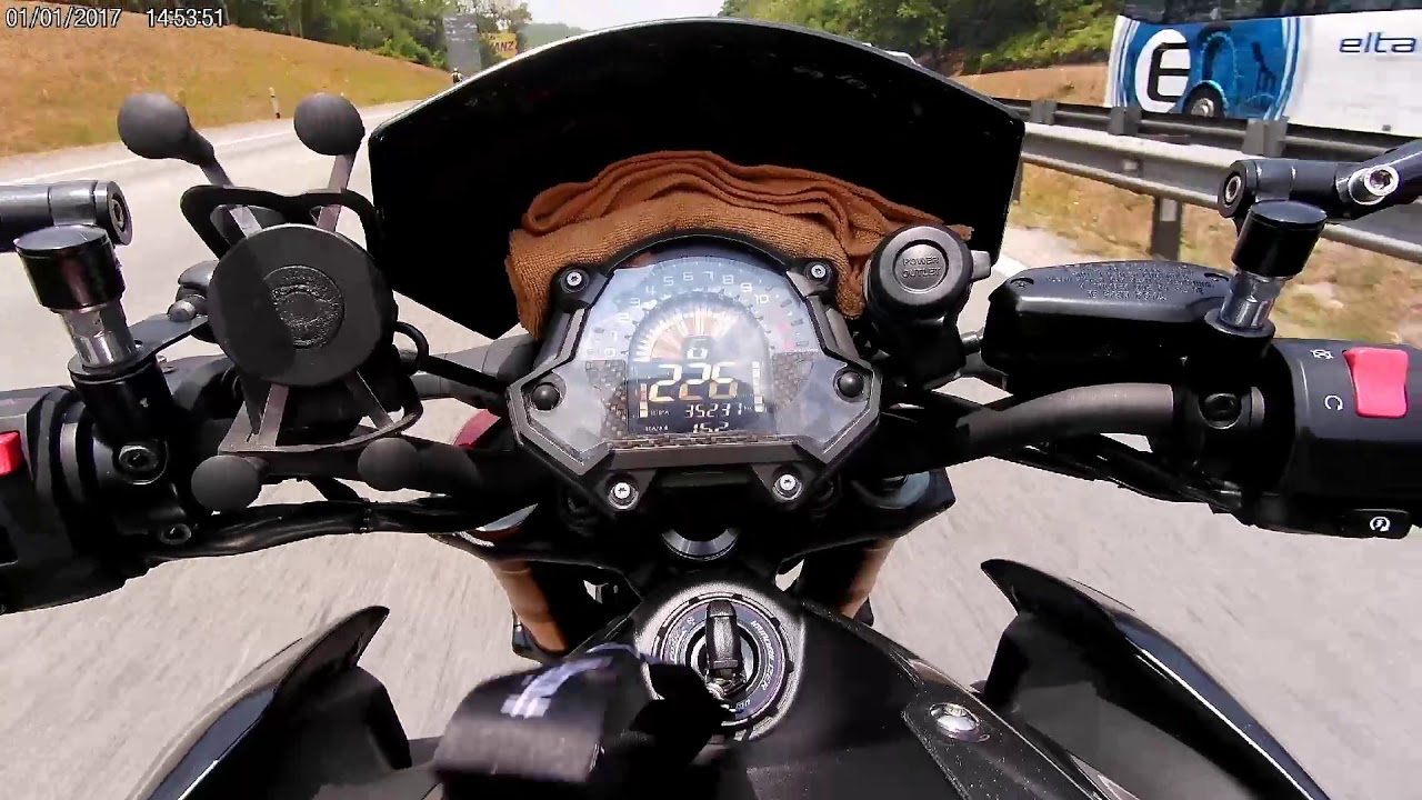 Kawasaki z900 top speed Malaysia personal record 251km/h!!!!!