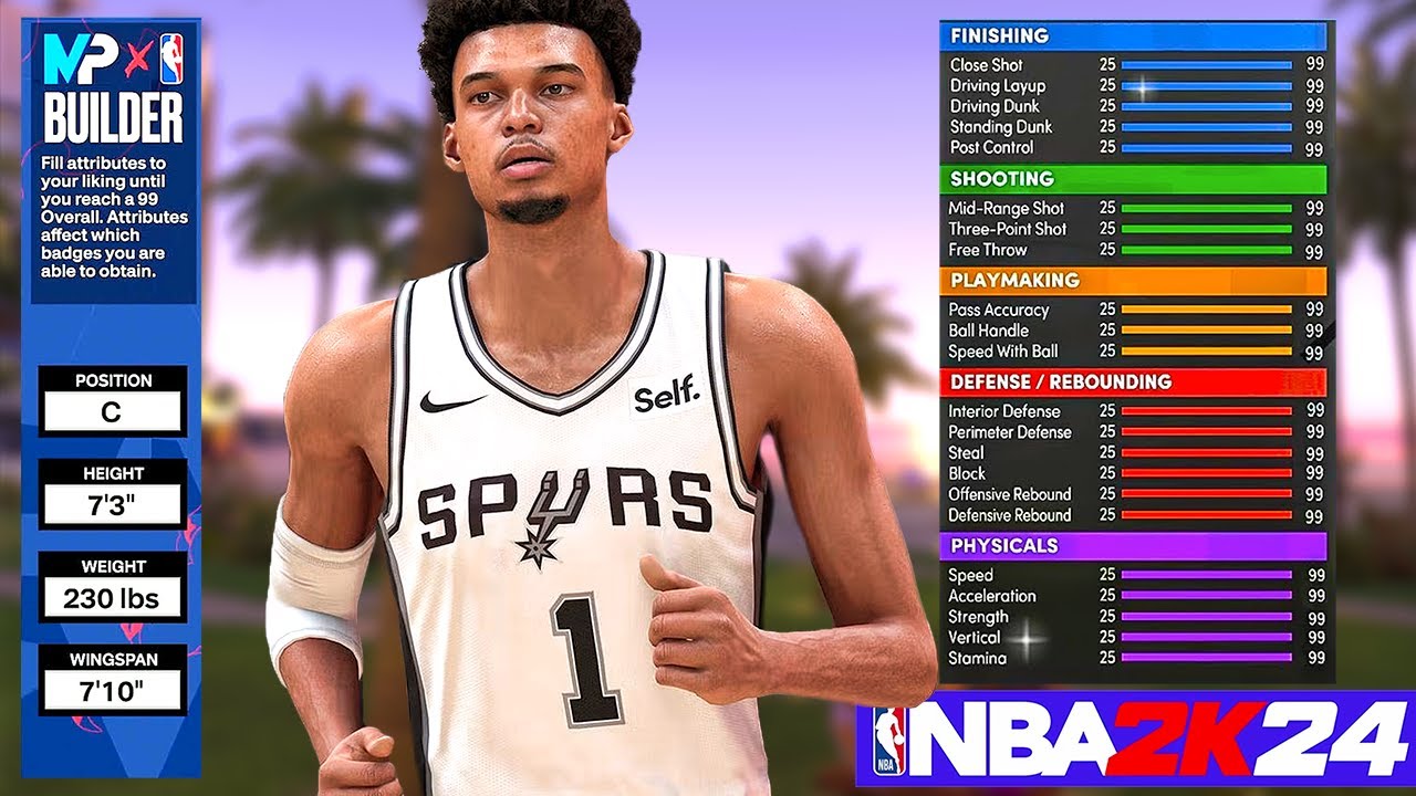I Made Victor Wembanyama EXACT Build On NBA 2k24 And Its *****