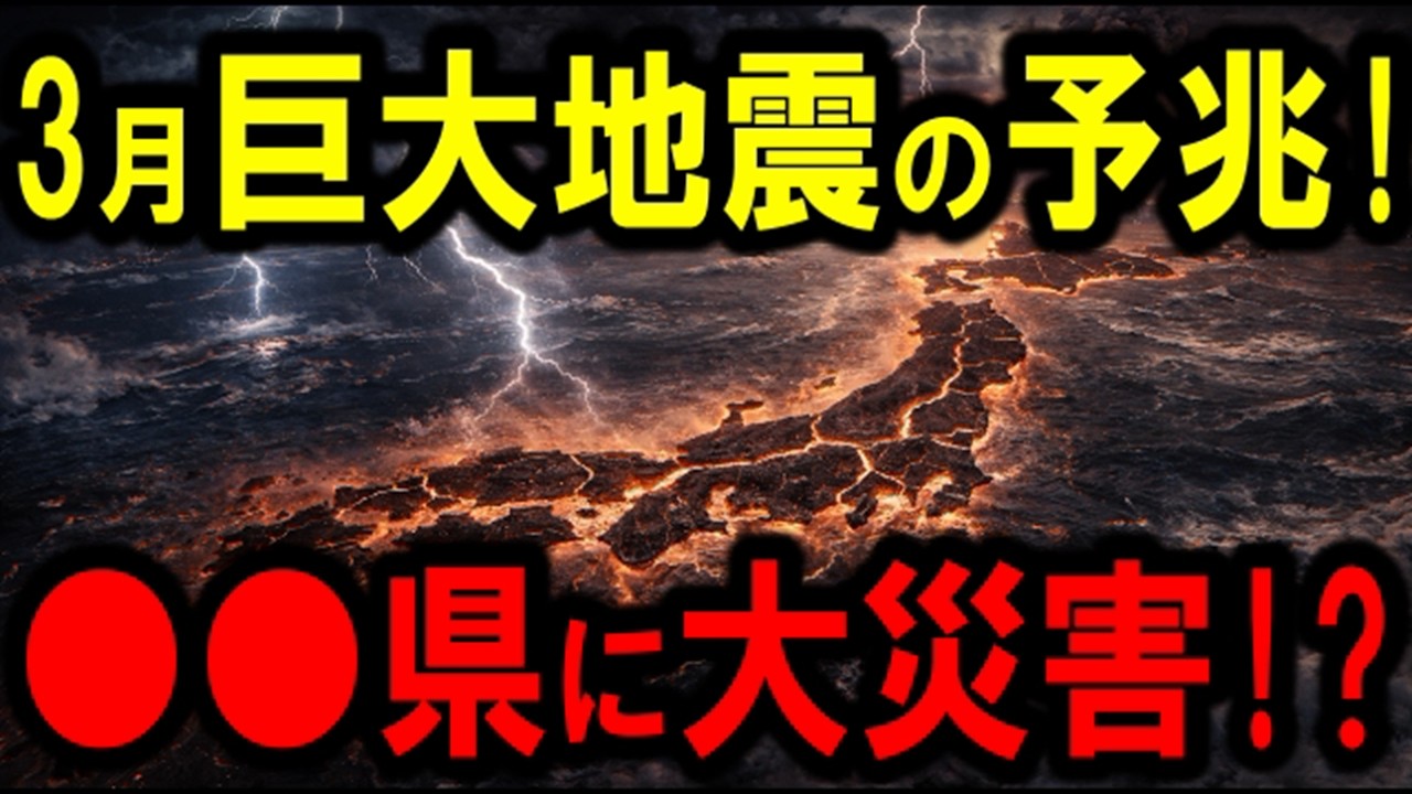 【2026年3月】巨大地震がついに来る!?●●県は大災害！今すぐ備えろ【都市伝説】