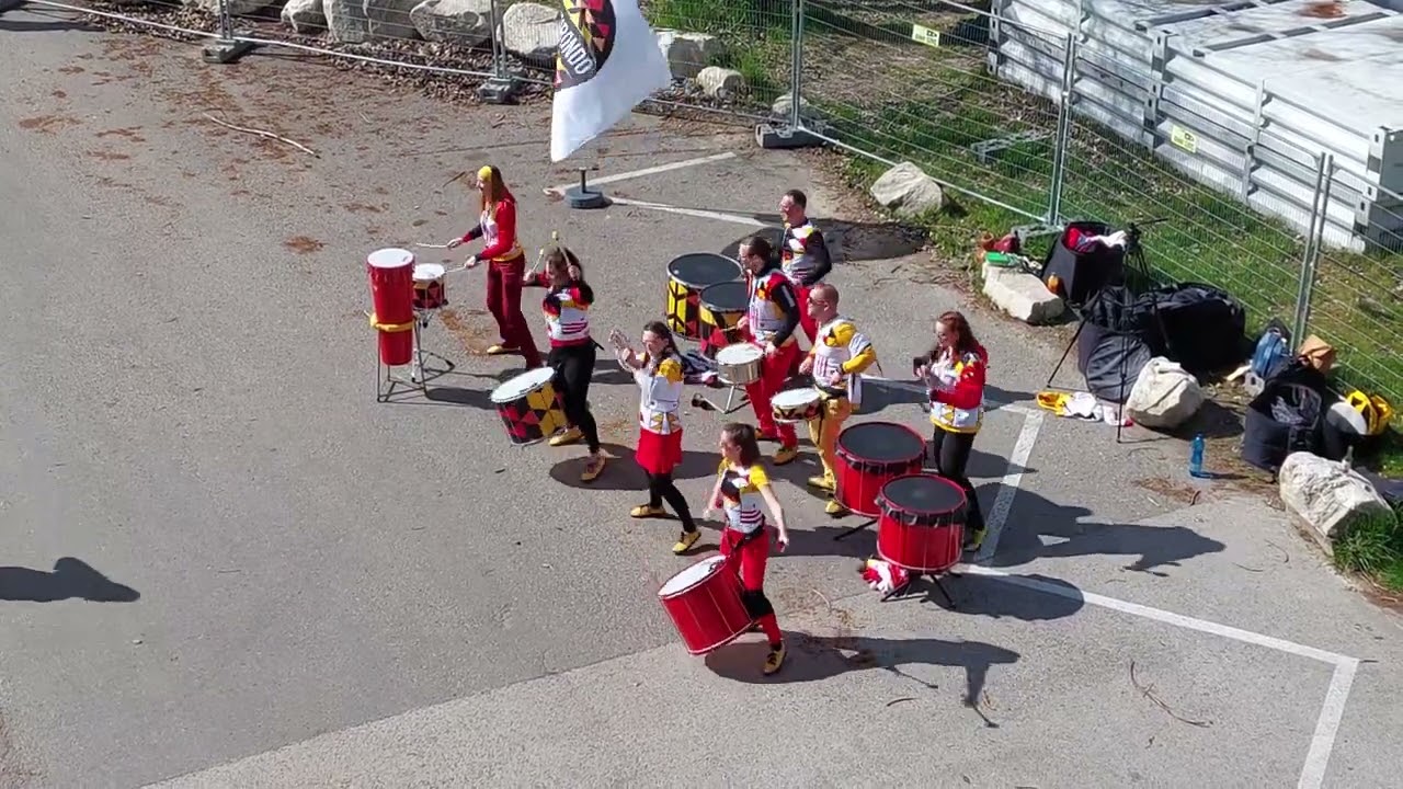 #Maribondo drummers at Bratislava Marathon, April 1st 2023