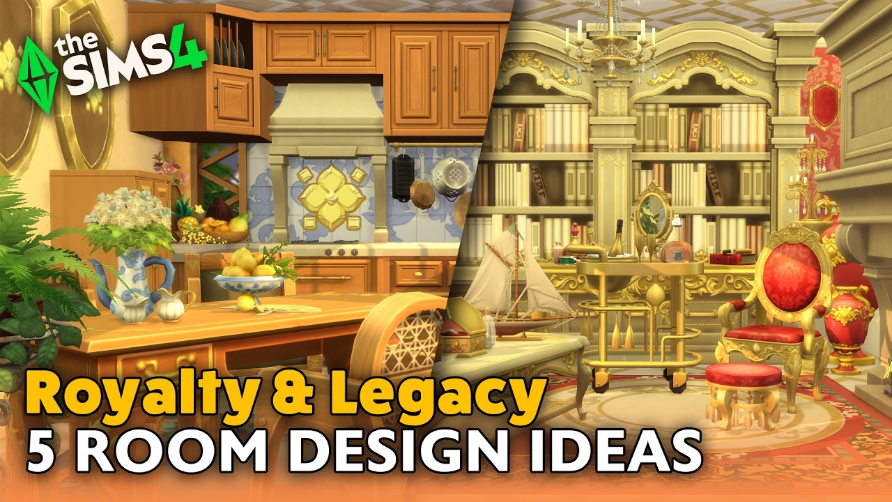 Royalty & Legacy Room Design Ideas! | The Sims 4 Stop Motion Speed Build | No CC