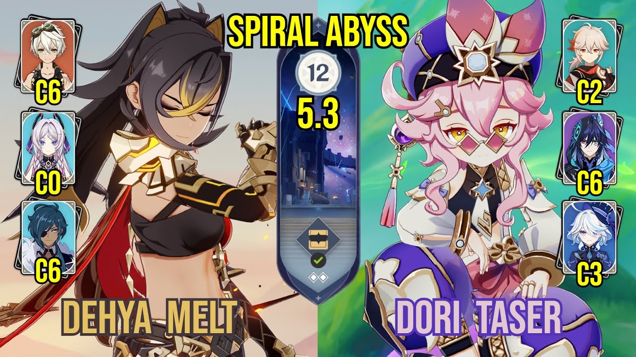 C3 Dehya Melt + C6 Dori Taser | Spiral Abyss 5.3 | Genshin Impact