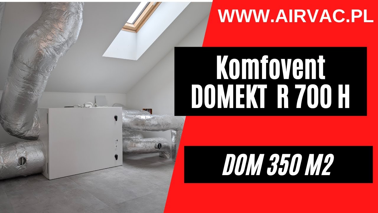 Dom 350m² i rekuperator z wymiennikiem obrotowym - Komofovent DOMEKT R 700 H