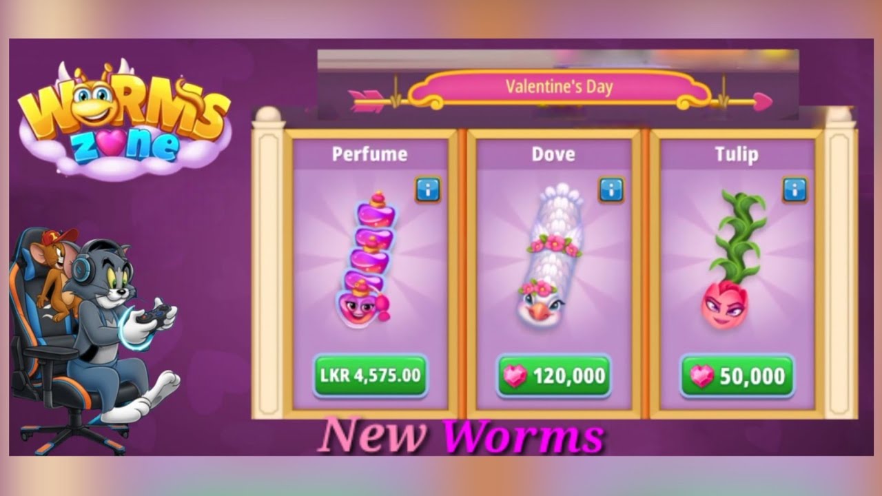 Worms Zone.io Game Play ( New Valentine's day Update ) 2026 Tom&Jerry Gaming 🐍🐍