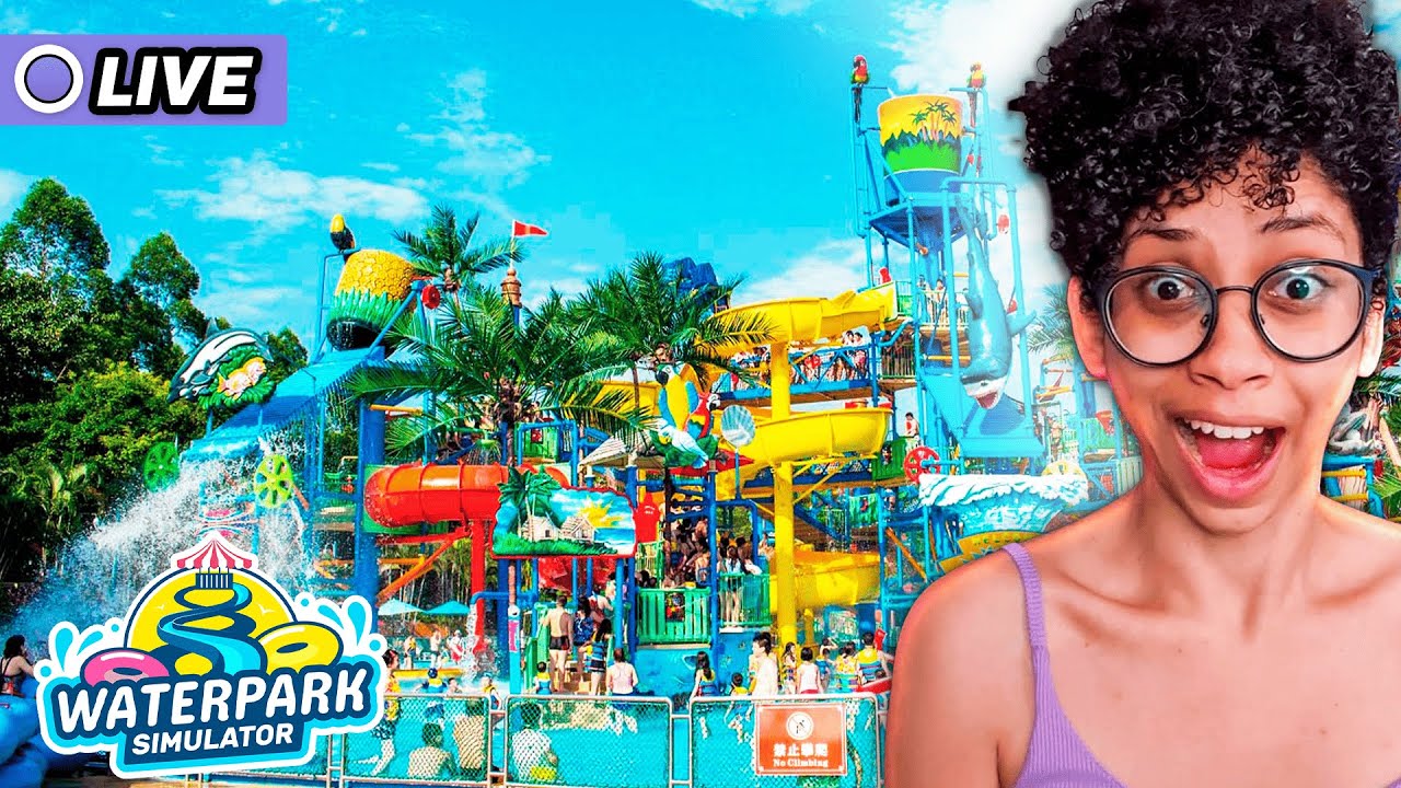 🔴 OS MAIORES TOBOÁGUAS DO NOSSO PARQUE AQUÁTICO! (WaterPark Simulator)