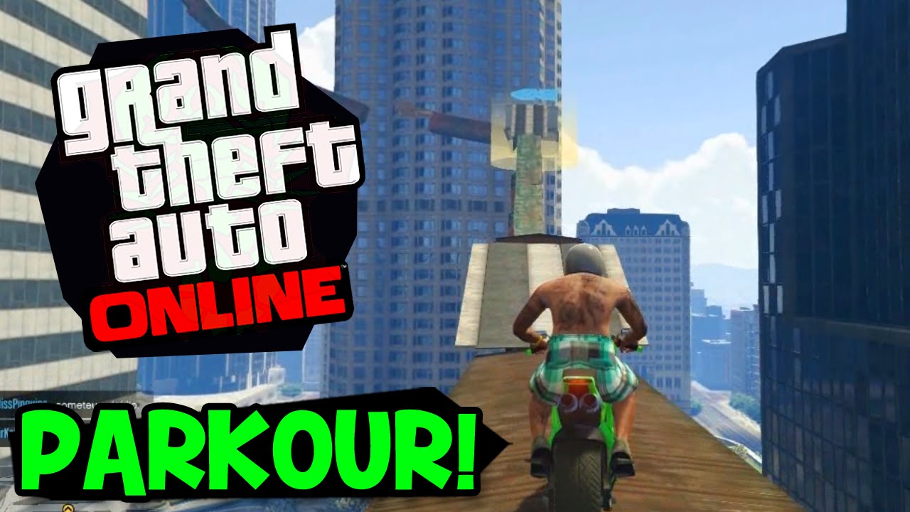 PARKOURZANDO COM MOTAS!! (c/ Miss e Pigman) - GTA V Online (PC)