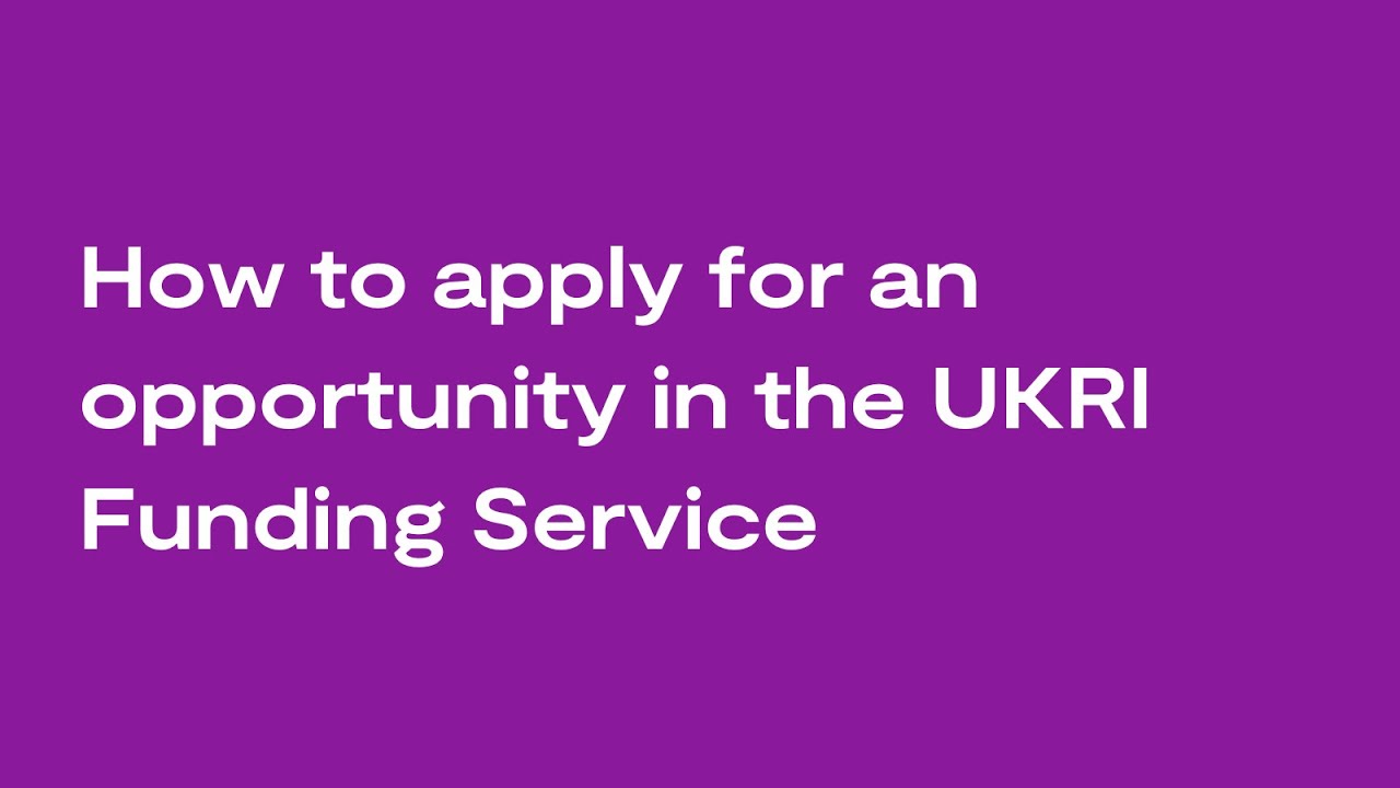 How to apply for an opportunity in the Funding Service