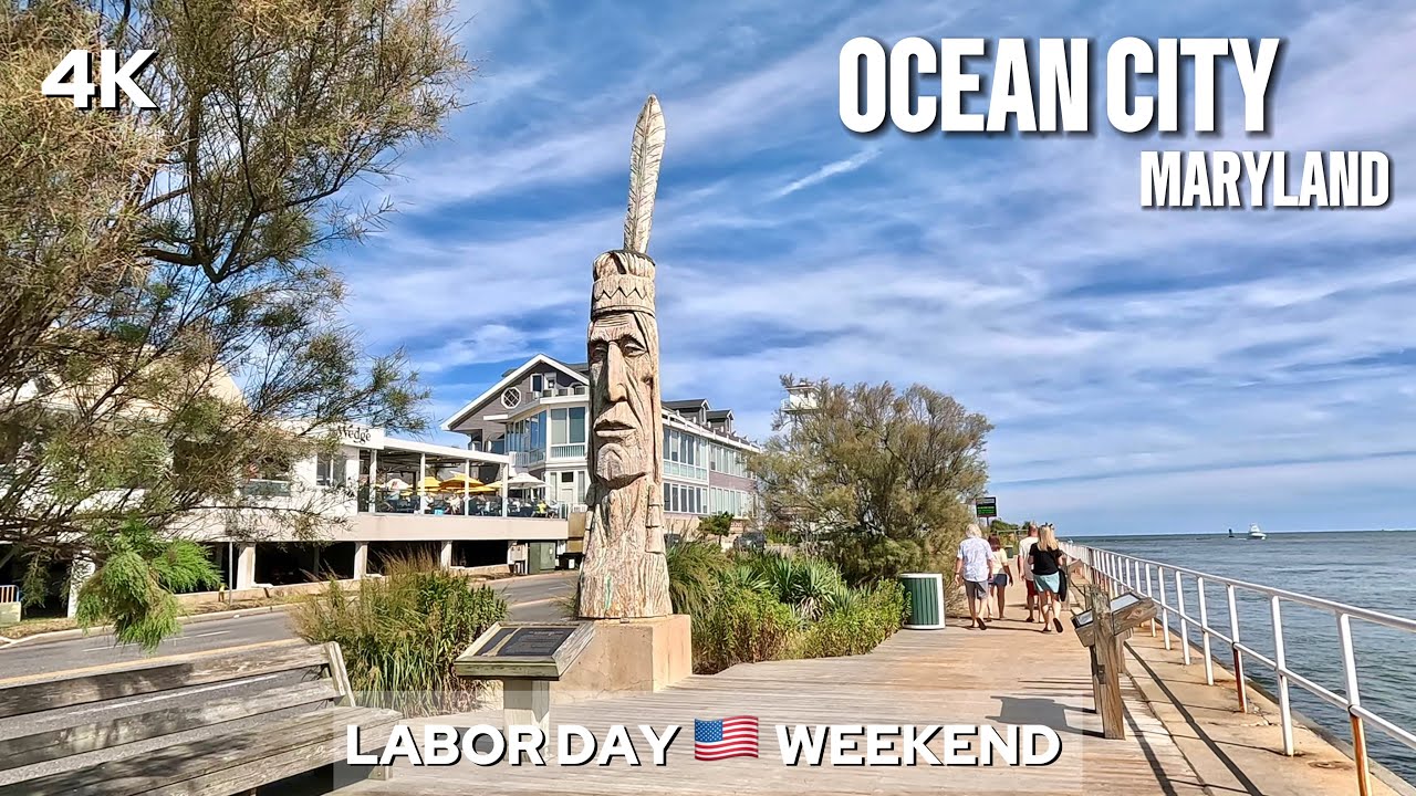4K WALK | Downtown Ocean City Maryland walking tour 🇺🇸