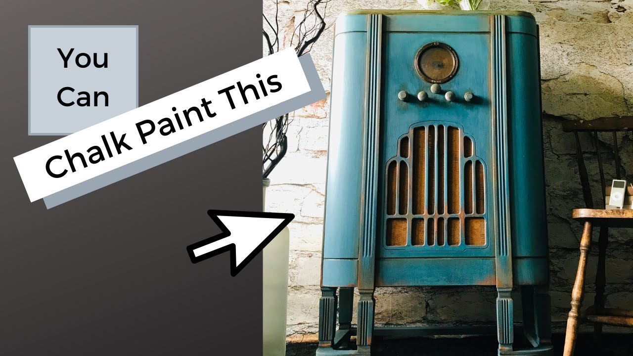 How to Chalk Paint Blending Tutorial with Annie Sloan Chalk Paint|1930’s Cabinet Radio