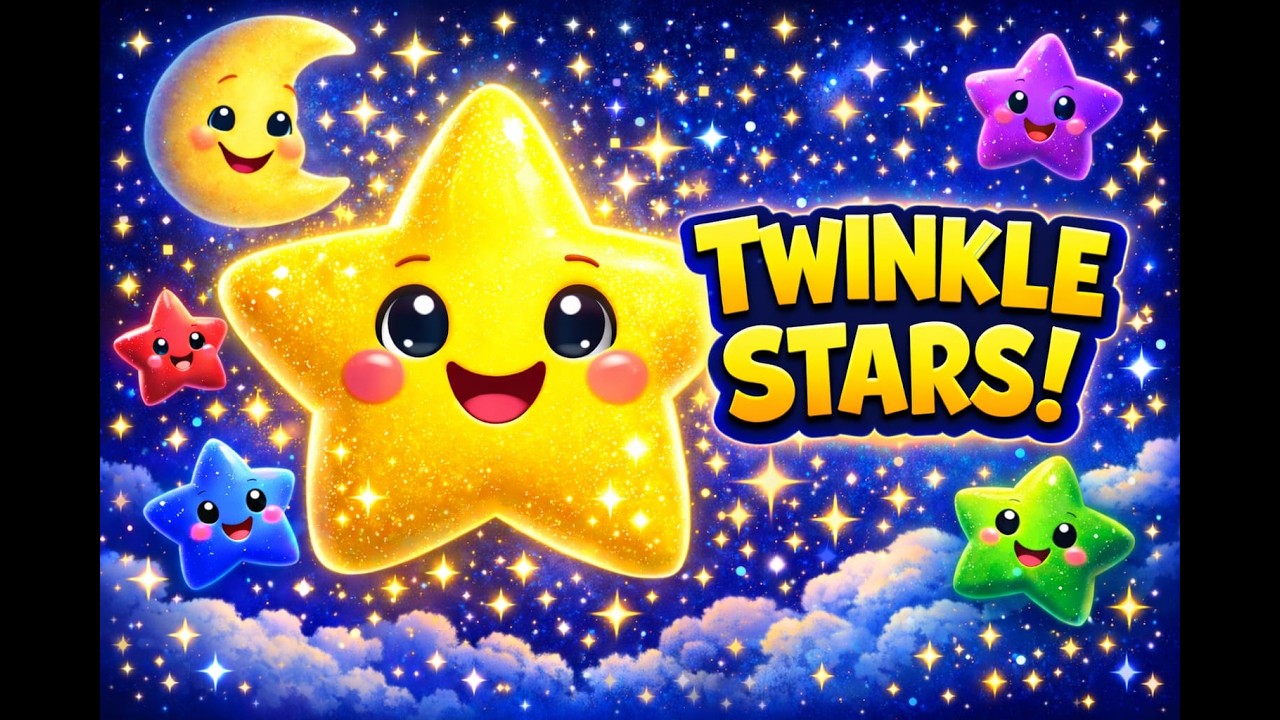 Twinkle Twinkle Little Star ⭐ Kids Song with Colors & Counting!