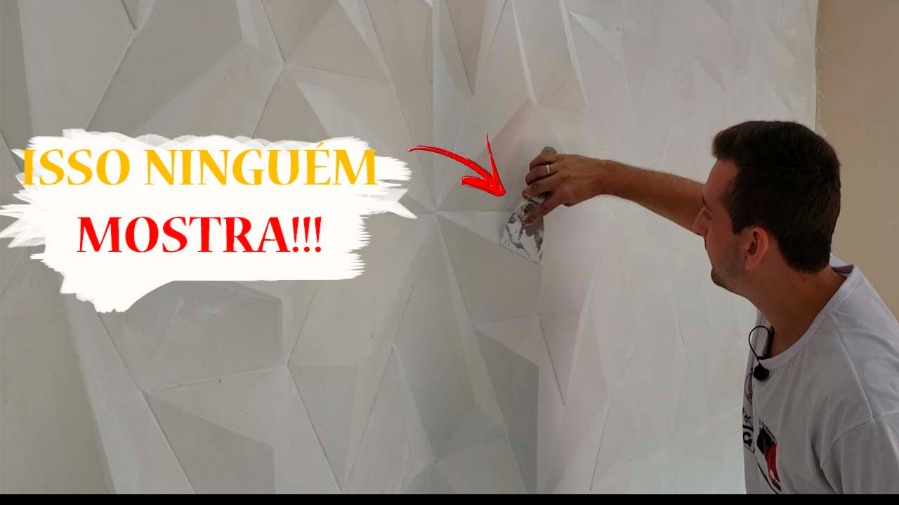 PASSO A PASSO DE COMO FAZER UMA PINTURA COMPLETA EM PAREDE DE GESSO 3D / 3D plaster painting