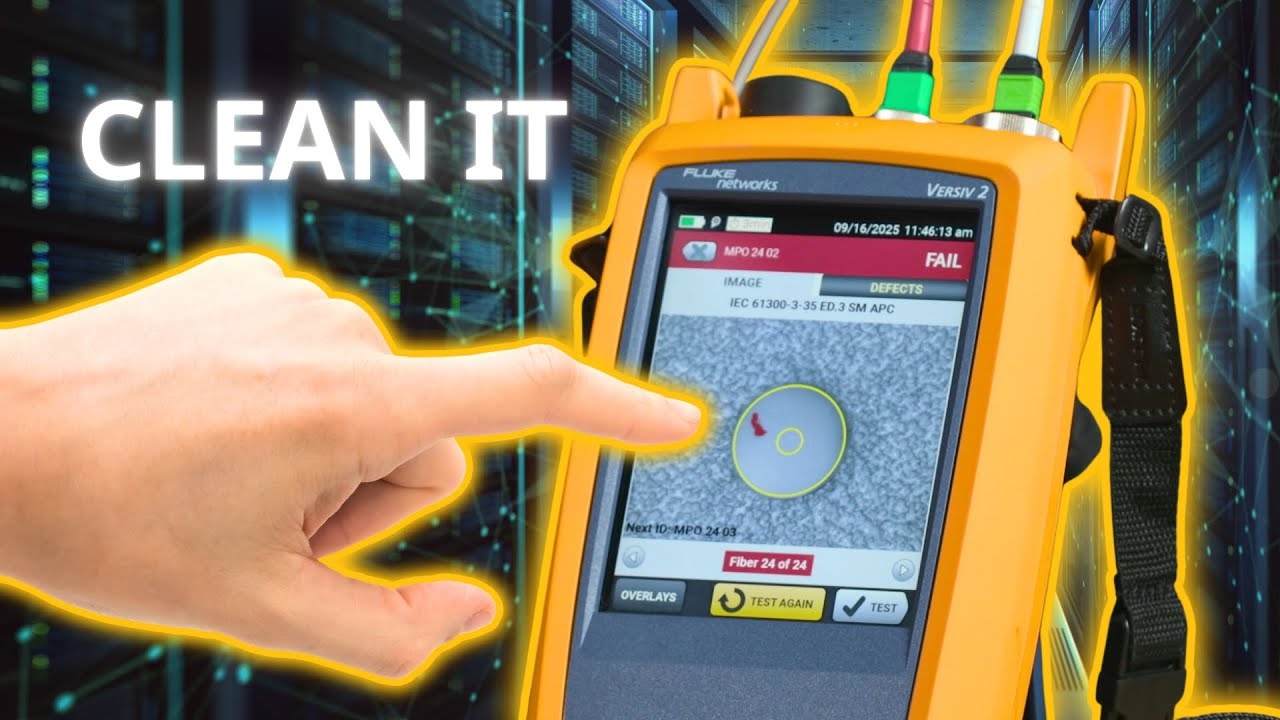 How to overcome the Difficulties of MPO Cleaning with the Fluke CertiFiber Max Multi-Fibre Tester