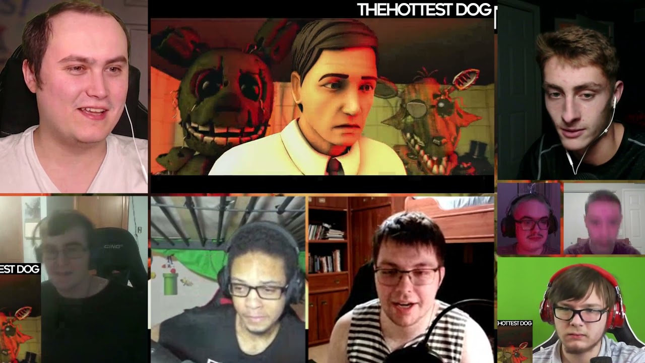 [FNAF/COLLAB] Creepin Towards the Door Remix By: @APAngryPiggy [REACTION MASH-UP]#1427