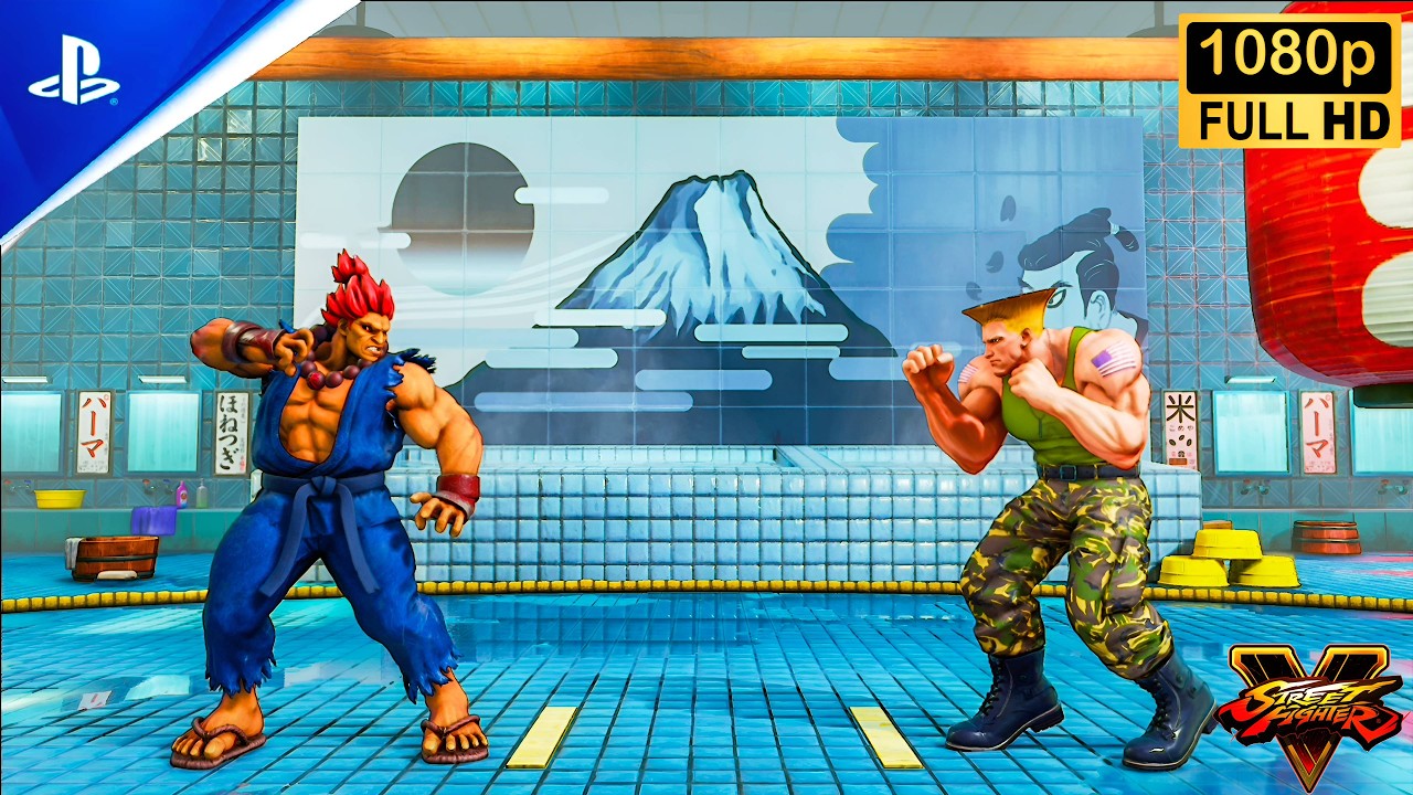 Akuma vs Guile & Necalli | Street Fighter V PS5 Gameplay