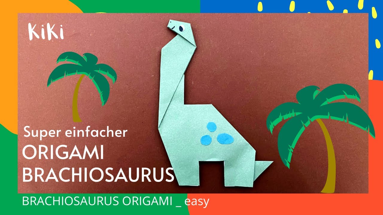 Dinosaur Origami Brachiosaurus _ Dino falten einfach