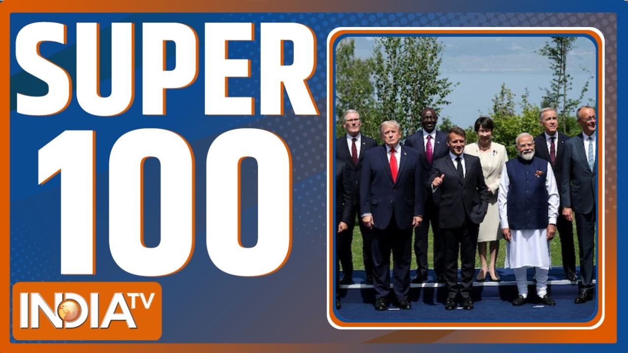 SUPER 100 : आज की बड़ी खबरें, फटाफट | G7 Summit | PM Modi Trump Meeting | Ram Mandir Donation Row