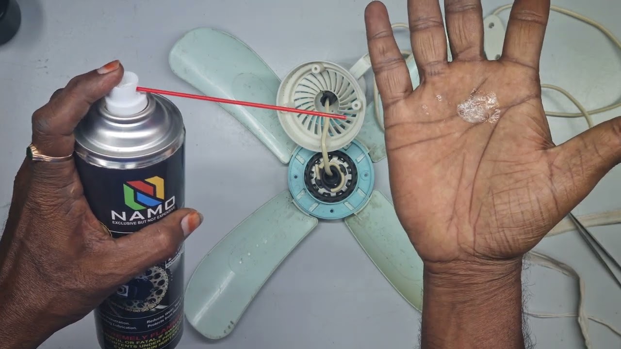 table fan some time stuck and  slow speed problem and solution