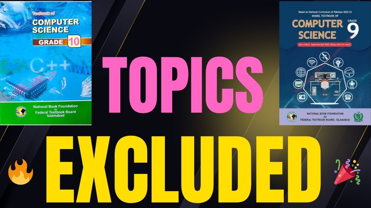Computer 9th & 10th FBISE Smart Syllabus| 9-10 Comp Sci federal board Excluded list| Formative Topic