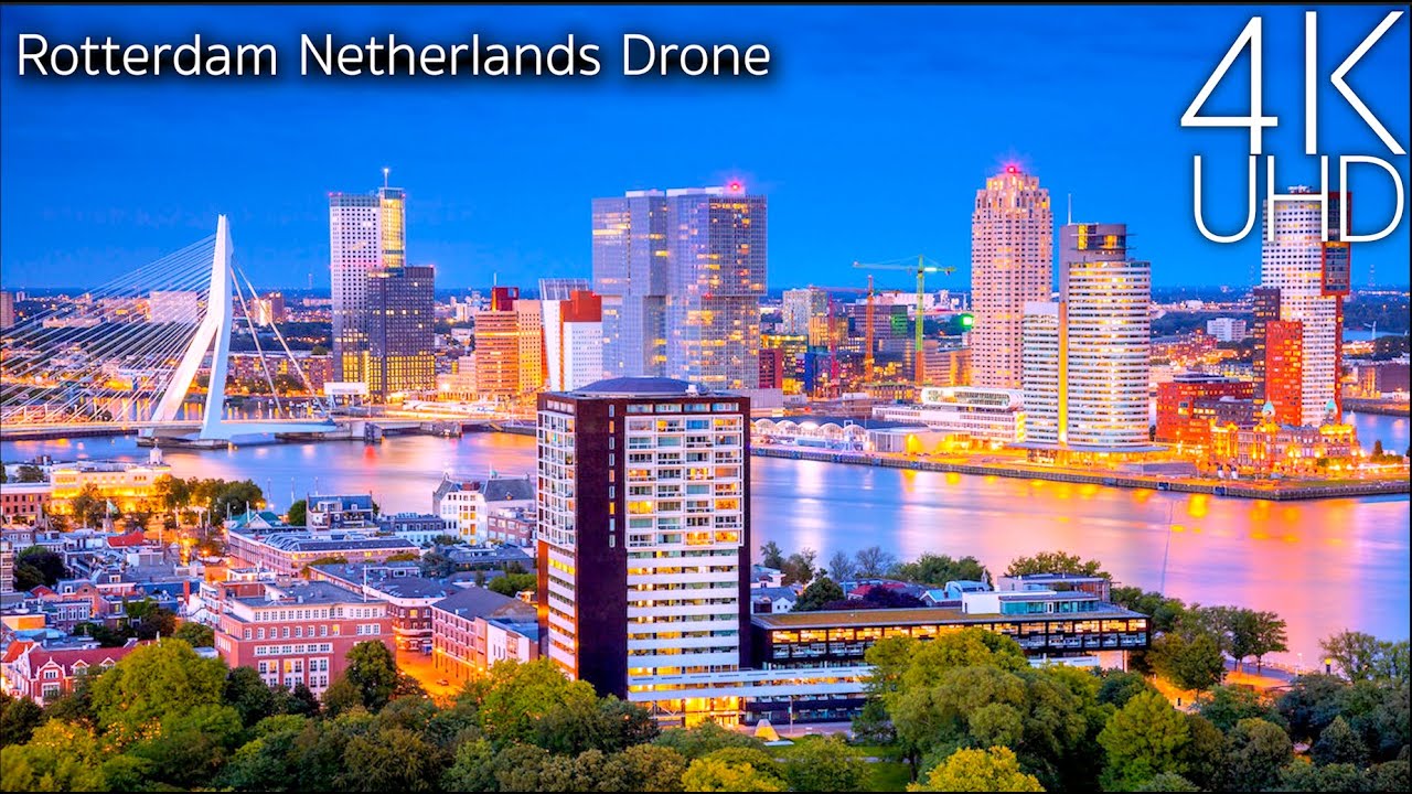 Rotterdam Netherlands in 4K UHD Drone