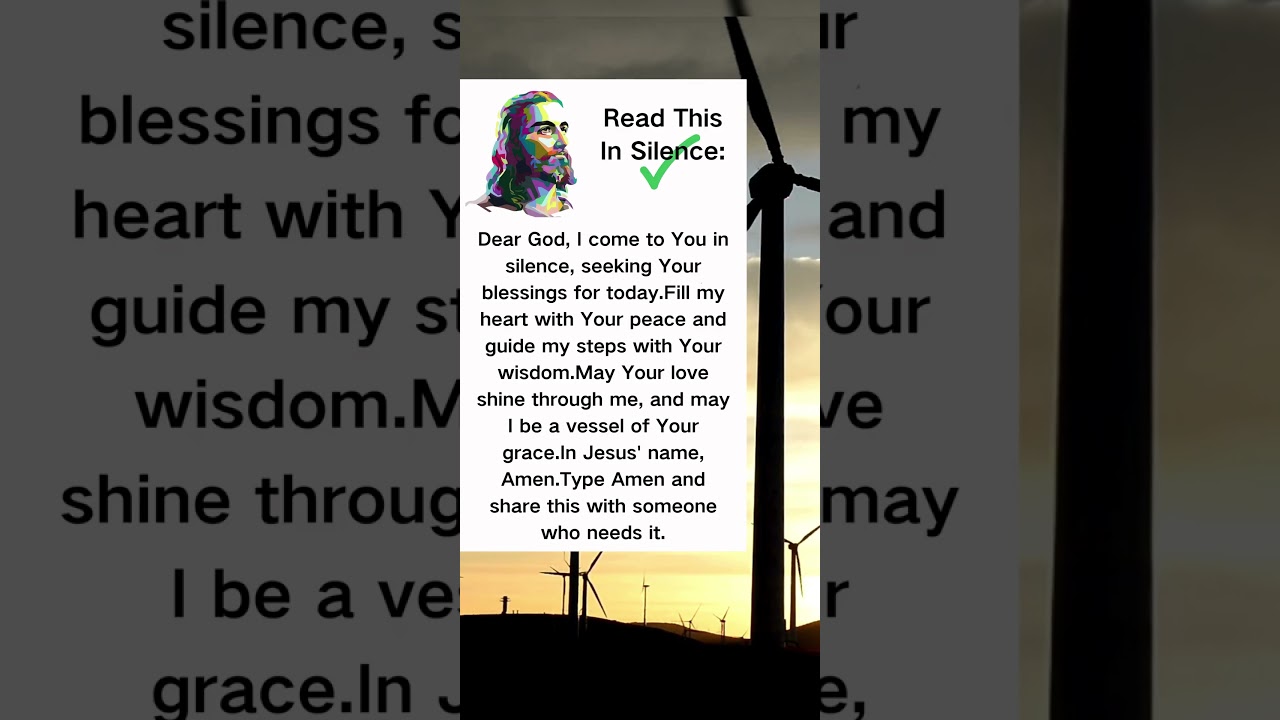 Whispered Blessings: A Silent Prayer for Today🙏  #SilentPrayer #PeaceAndGrace #JesusName #Amen