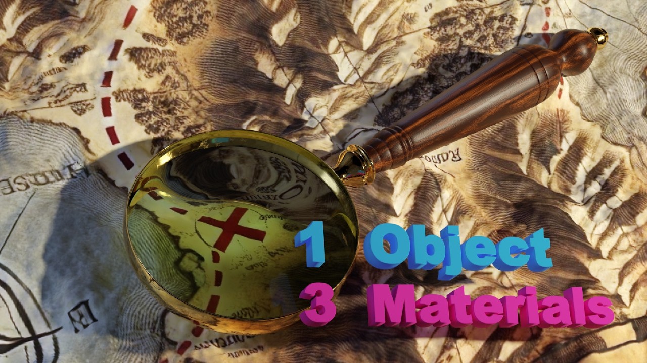 1 object - 3 Materials