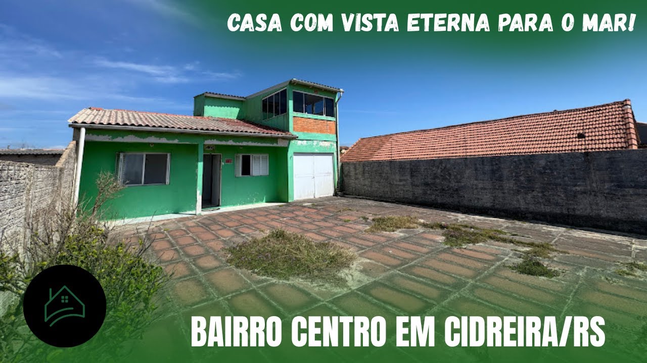 R$ 250.000,00 - Casa com Vista Eterna Para o Mar, bairro Centro em Cidreira/RS.