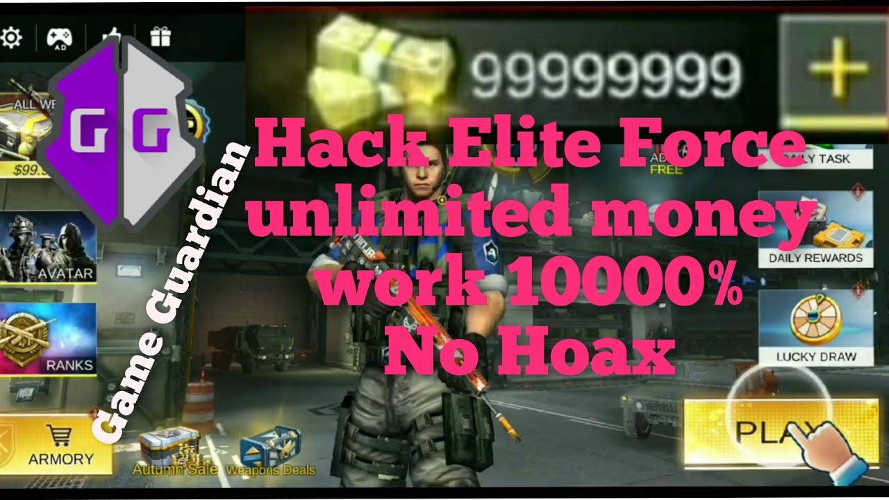 hack elite force pro sniper gun shoting unlimited money with game guardian New
